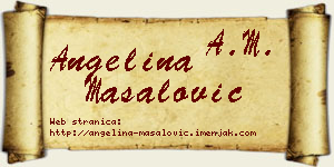 Angelina Masalović vizit kartica